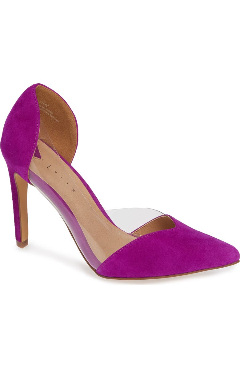 Leith Parker Clear d'Orsay Pump, Main, color,