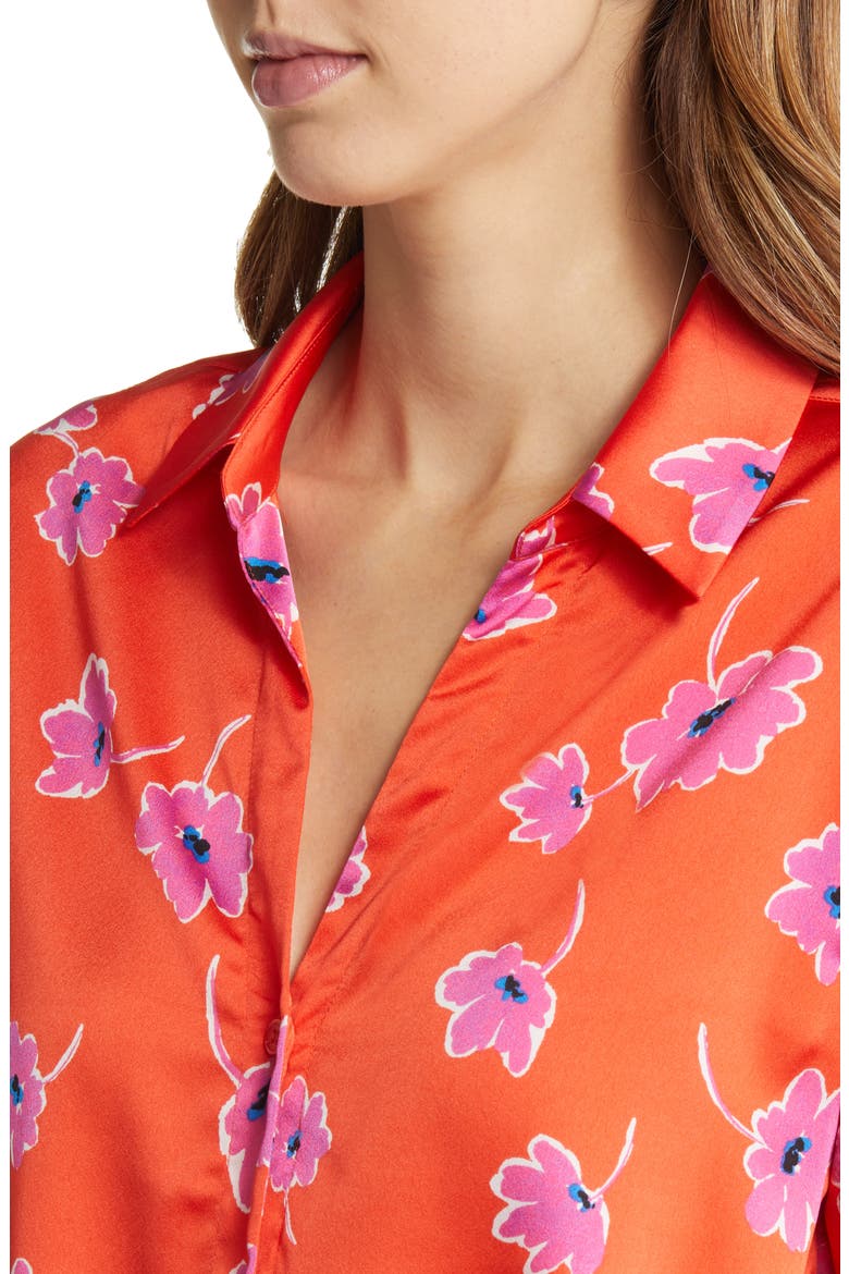 Lover Tie Front Shirt, Alternate, color, FORGET ME