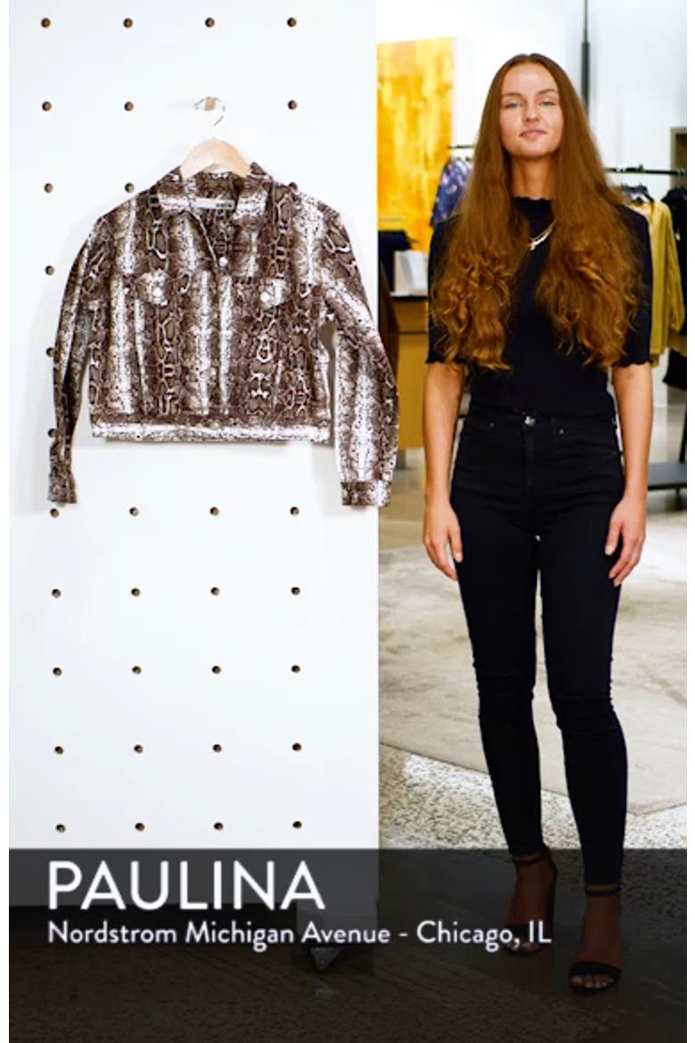 Snakeskin Print Denim Jacket video