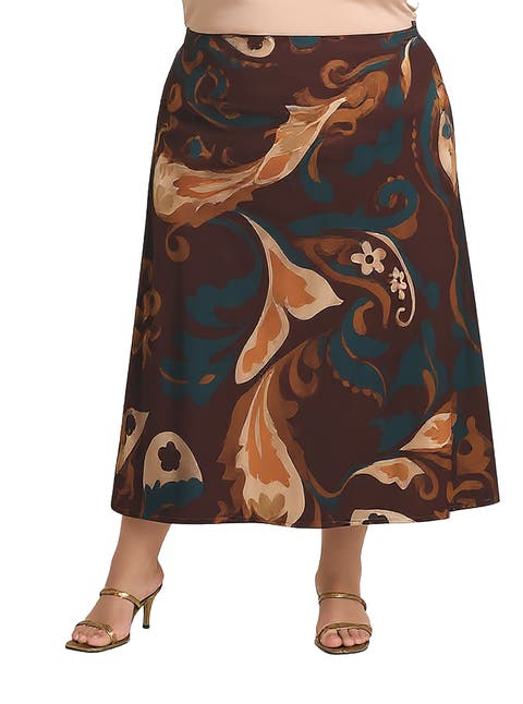 Elastic Waist Maxi Skirt Print