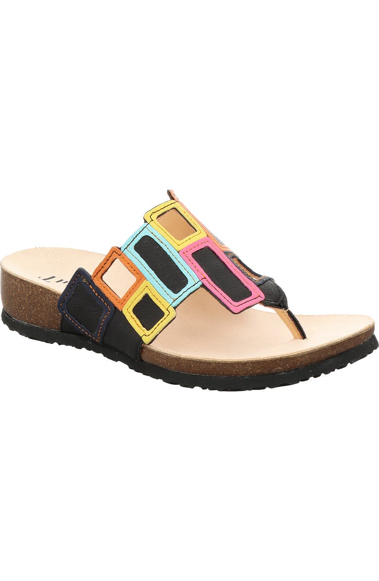 Think! Julia Sandal, Main, color, Black/ Kombi