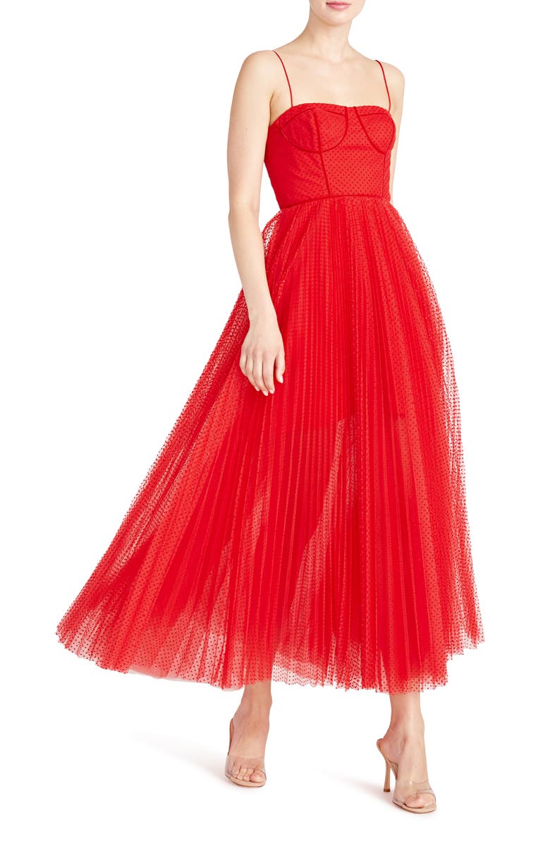 ML Monique Lhuillier Sleeveless Tulle Maxi Dress, Main, color, 