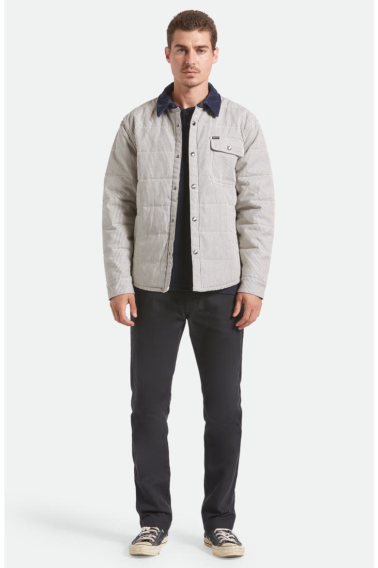 Cass Engineer Stripe Quilted Jacket, Alternate, color, WHITECAP/ MOOD INDIGO HICKORY