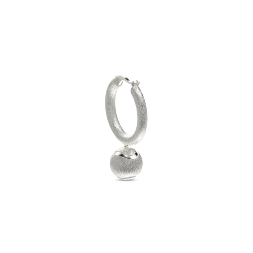 Pascal The Tennis Ball Hoop Earring, White Diamond Pavé