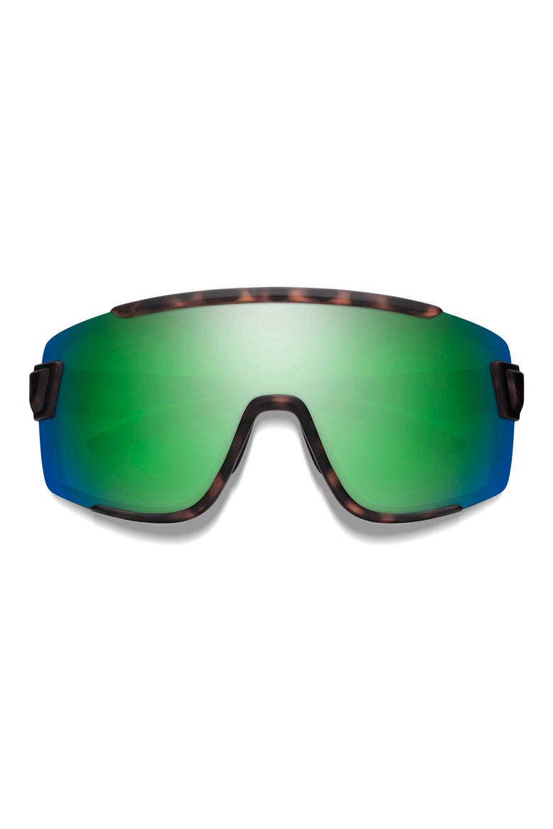 Wildcat 140mm ChromaPop™ Polarized Shield Snow Goggles, Main, color, TORTOISE / GREEN