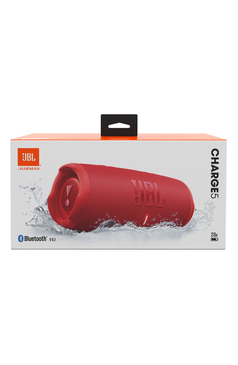 JBL Charge 5 Waterproof Bluetooth<sup>®</sup> Speaker, Alternate, color, Red
