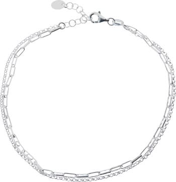 Cavigliera Argento Sterling 925, Cavigliere da Donna (1 mm, 22-25 cm), Modello 63 Cavigliera Argento Sterling 925, Cavigliere da Donna (1 mm, 22-25 cm), Modello 63