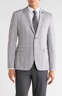 John Varvatos Star USA Plaid Two-Button Sport Coat