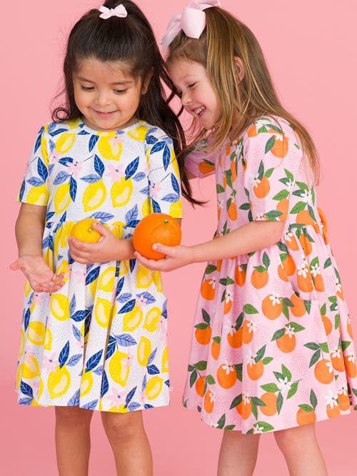 Rufflebutts Knit Short Sleeve Twirl Dress In Multi