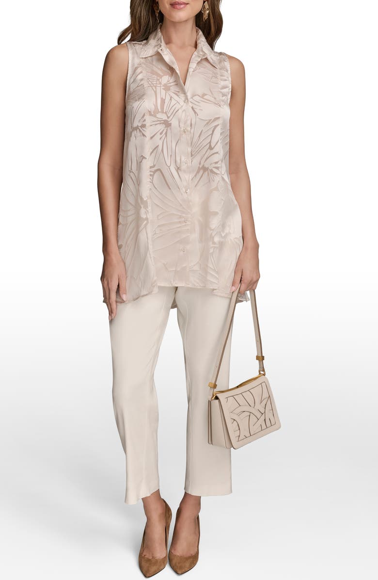 Donna Karan New York Print Sleeveless Tunic Top, Alternate, color, 