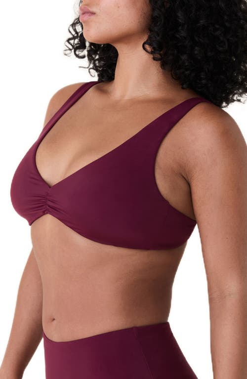 Andie Sicily Bikini Top In Burgundy