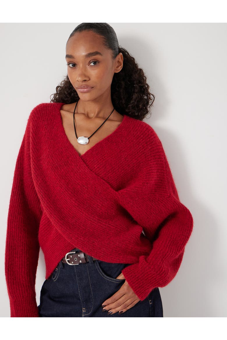 Betty Wool Blend Jumper, Alternate, color, Fiery Red
