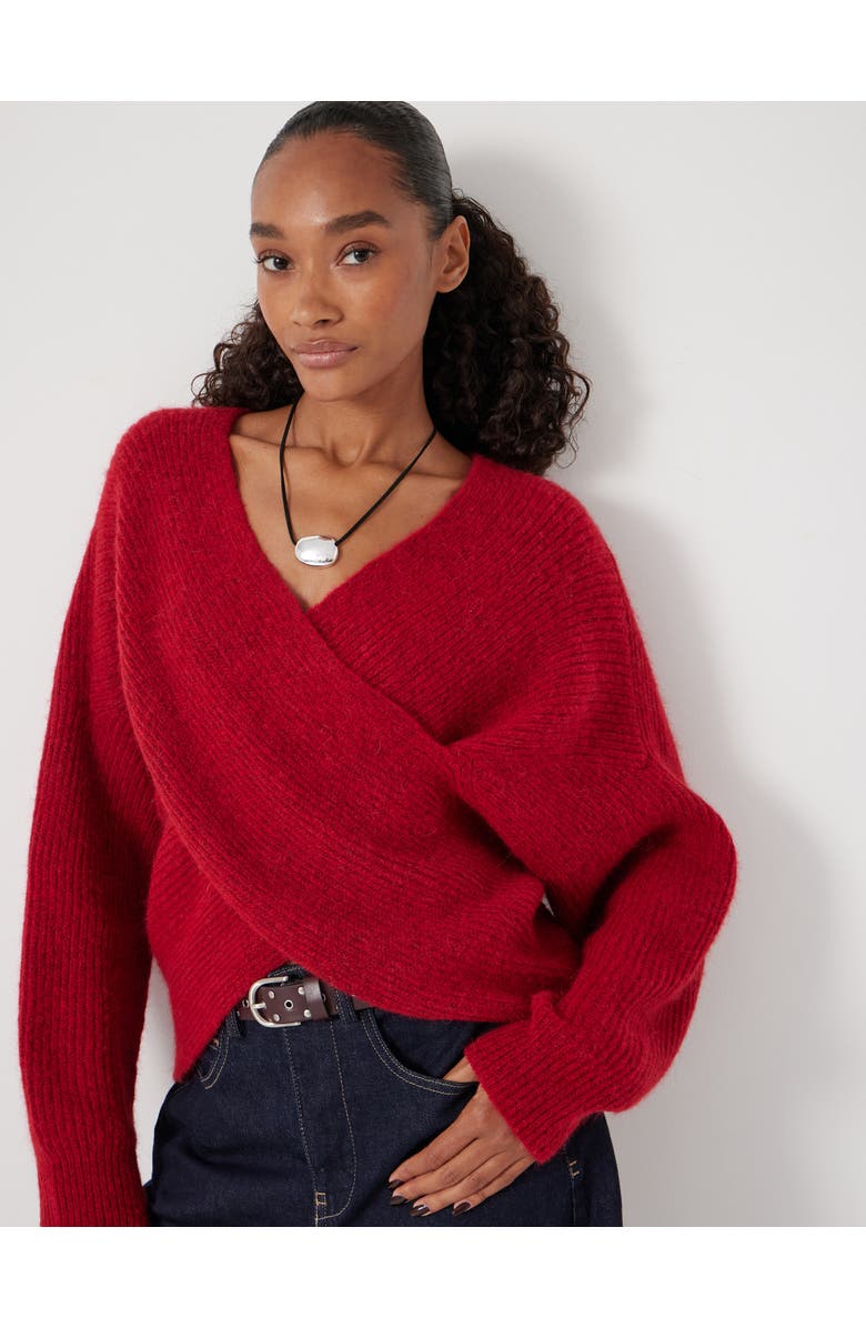Hush Betty Wool Blend Sweater, Alternate, color, Fiery Red