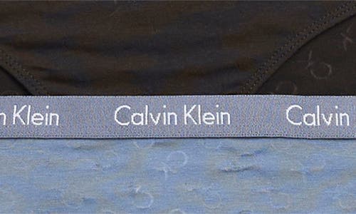 Calvin Klein 3-pack Monogram Burnout Bikinis In Multi