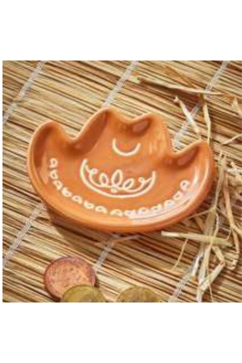 Cowboy Hat Trinket Dish Multi Ceramic Everyday, Alternate, color, Pink