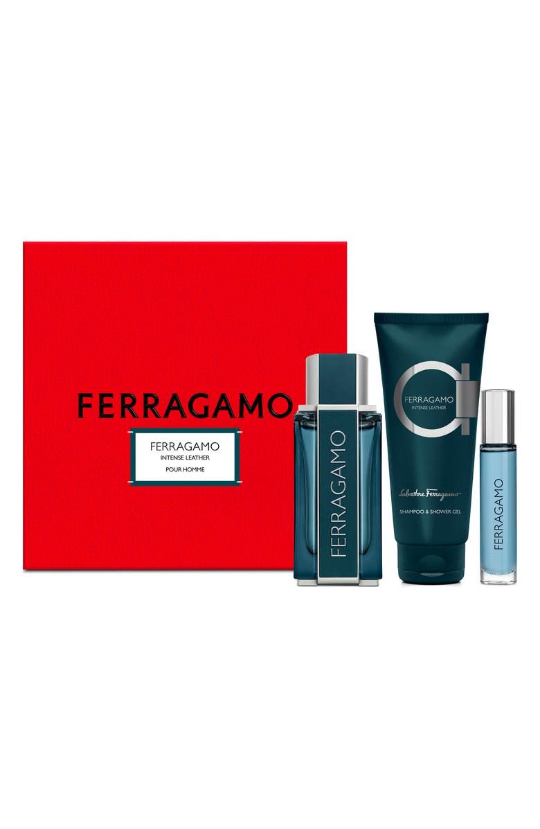 FERRAGAMO Intense Leather Eau de Parfum 3-Piece Gift Set $159 Value, Main, color, 