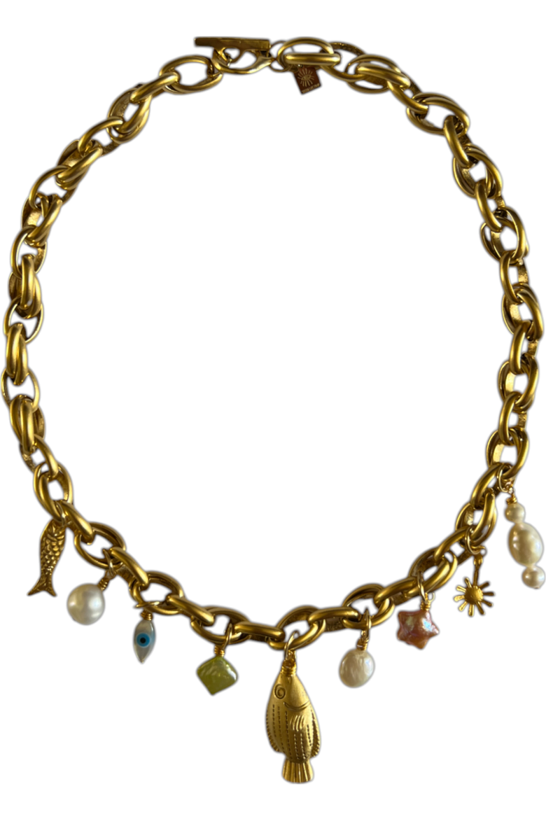 Chiara Necklace, Main, color, Gold
