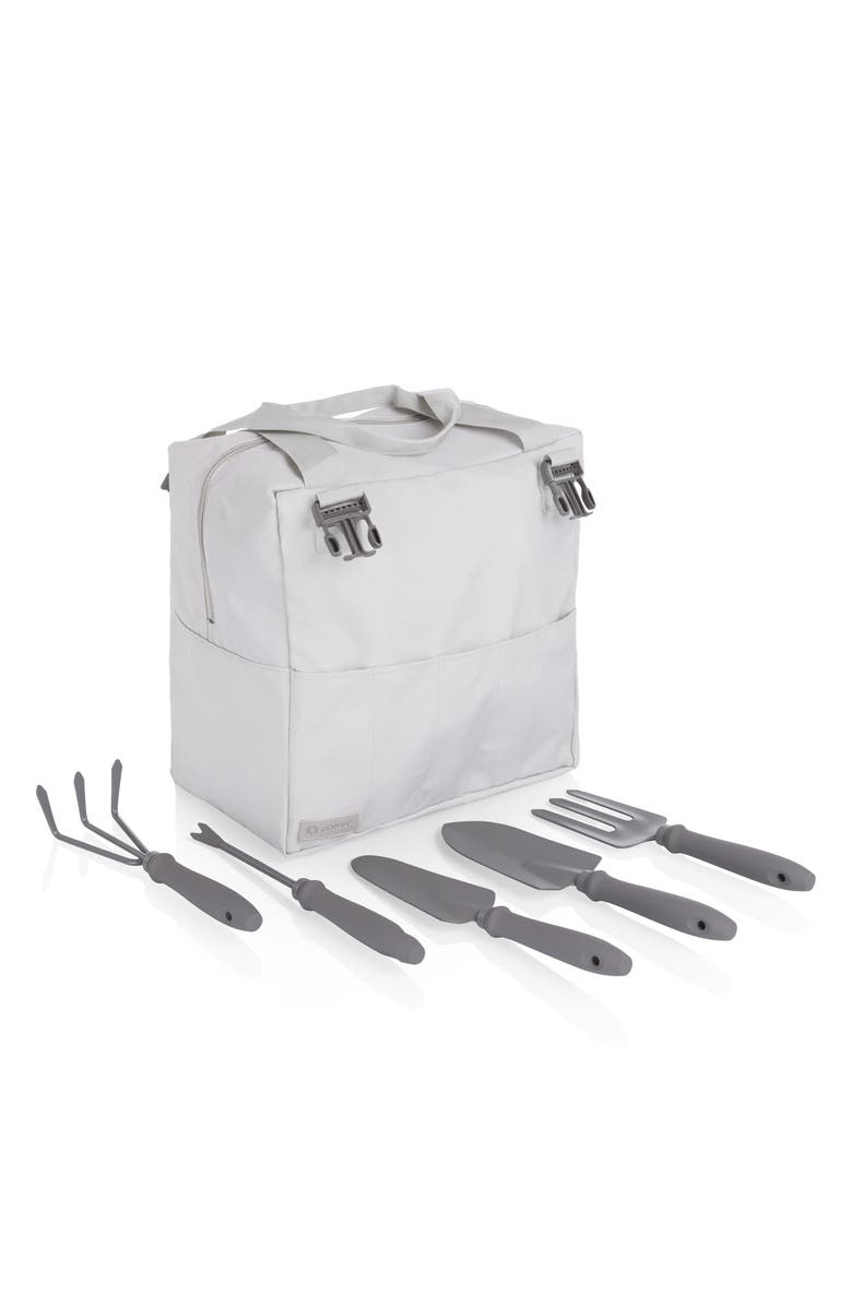 Picnic Time Gardener Folding Seat with Tools, Main, color, Gray