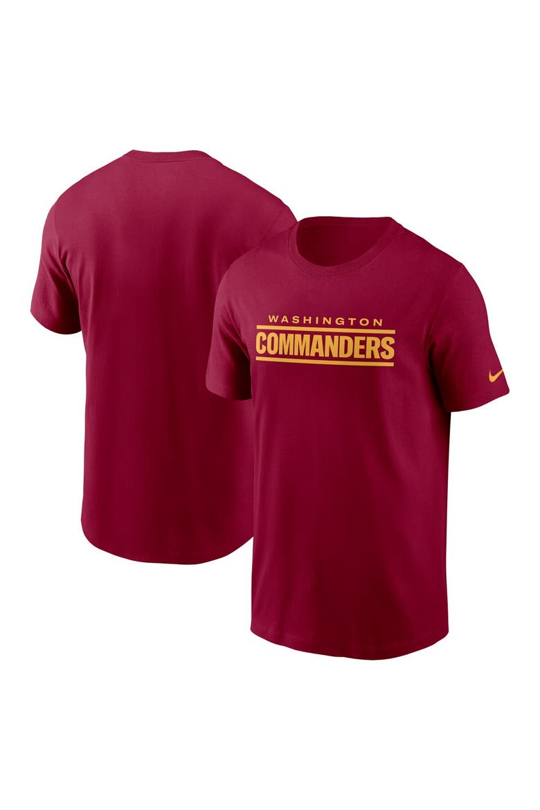 Men's Nike Burgundy Washington Commanders Wordmark T-Shirt, Alternate, color, Burgundy