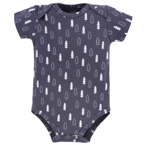 Hudson Baby Five-piece Set Of Cotton Infant All-in-one Bodysuits In Gray