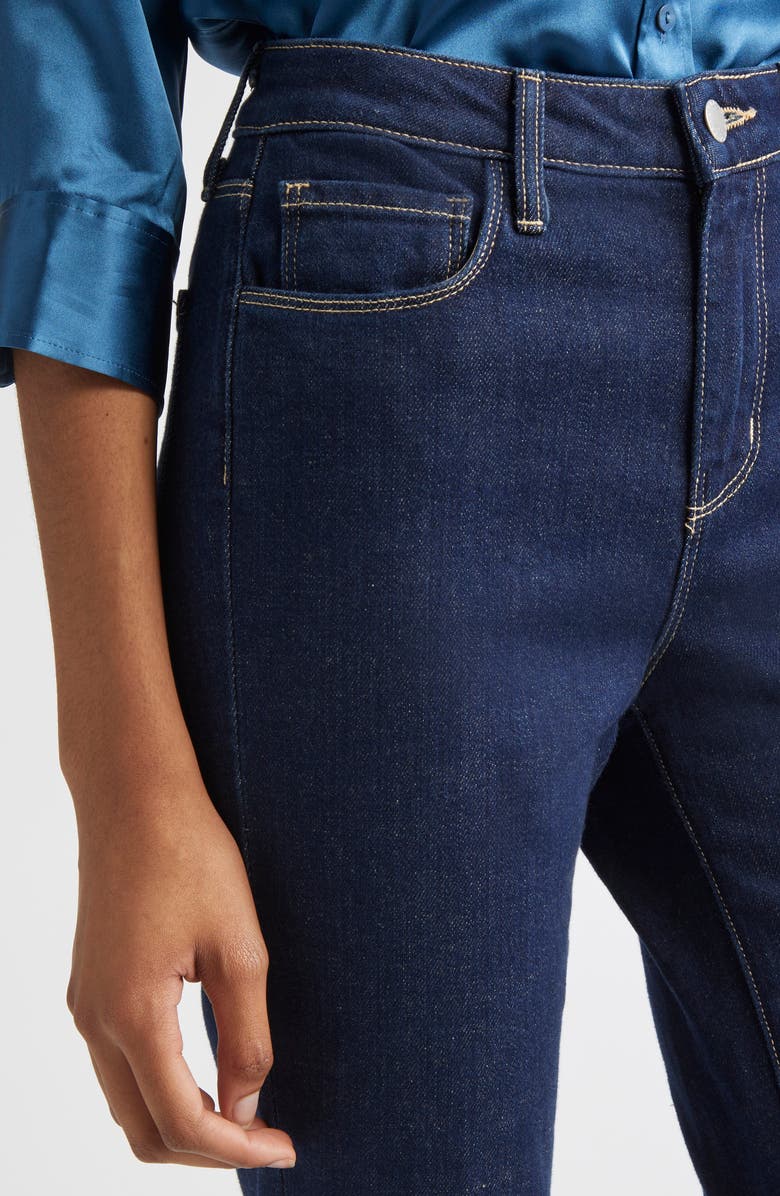 L'AGENCE Ruth Raw Hem Straight Leg Jeans, Alternate, color, Koval