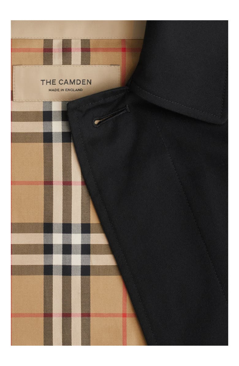 Burberry Mid-length Camden Heritage Car Coat, Alternate, color, Black