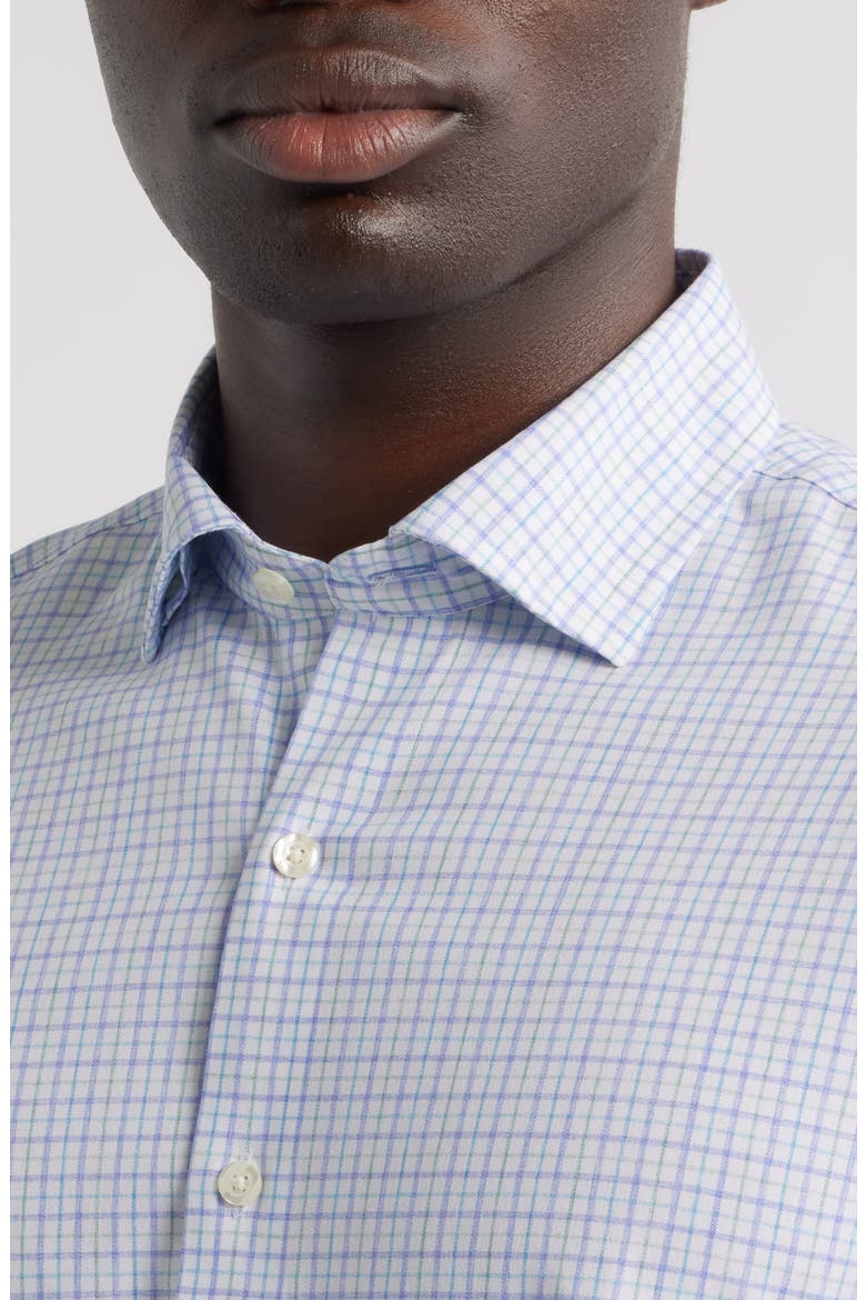 Briney Tattersall Check Everyday Performance Button-Up Shirt, Alternate, color, THISTLE