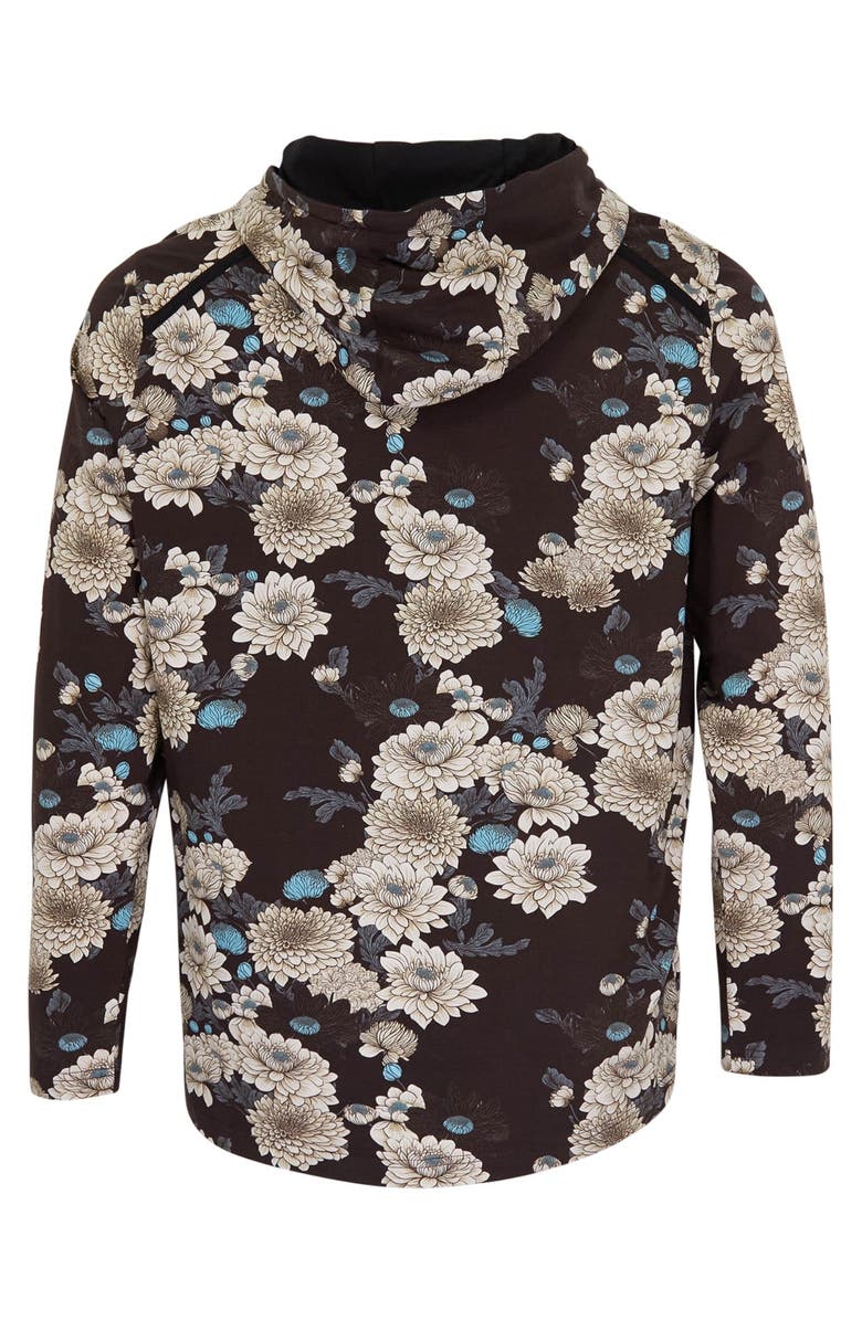 Lords of Harlech Horatio Jersey Lightweight Hoodie, Alternate, color, Serious Floral Black