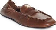 Miu Miu Ruches Leather Loafer