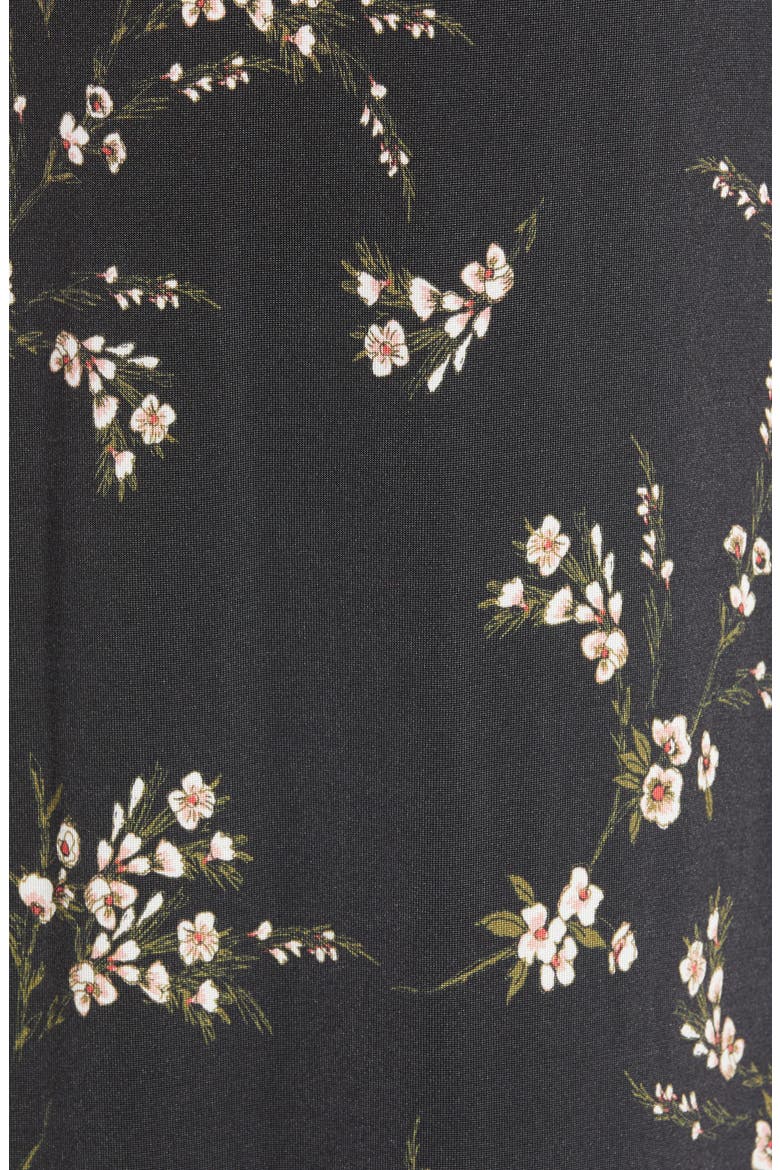 Floral Maternity Maxi Dress, Alternate, color, BLACK