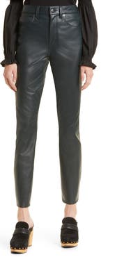 Veronica Beard Maera High Waist Faux Leather Skinny Pants