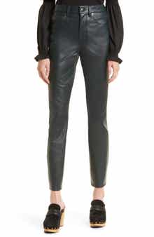 Veronica Beard Maera High Waist Faux Leather Skinny Pants
