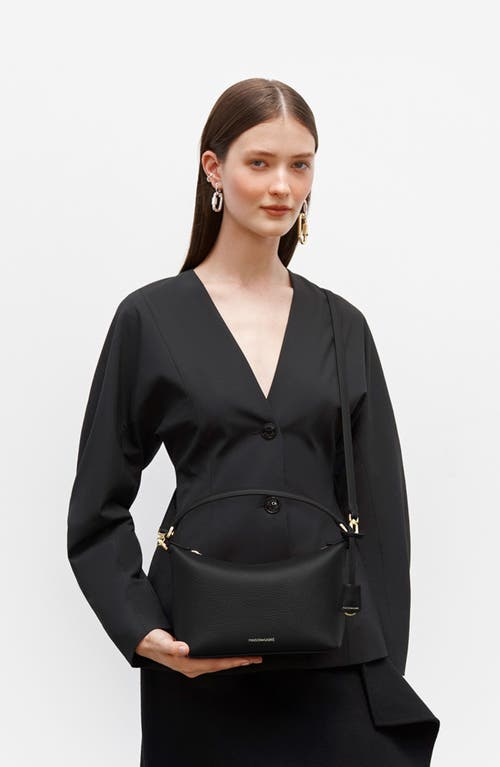 Maison De Sabre Maison De Sabré Small Leather Soft Hobo In Black Caviar