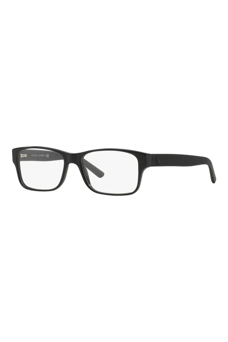 54mm Optical Glasses, Alternate, color, SHINY BLACK