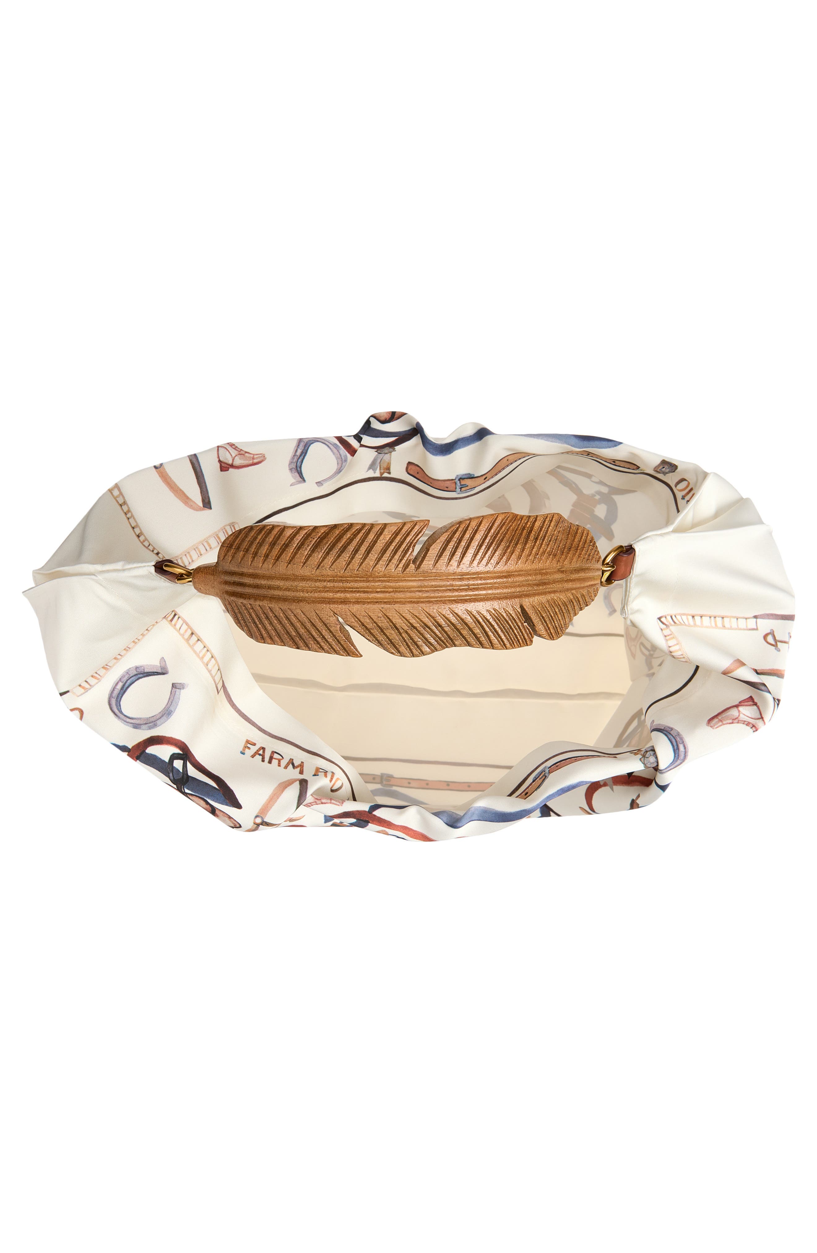 Medium Satin Scarf Bag, Alternate, color, EQUESTRIAN SCARF WINTER WHITE
