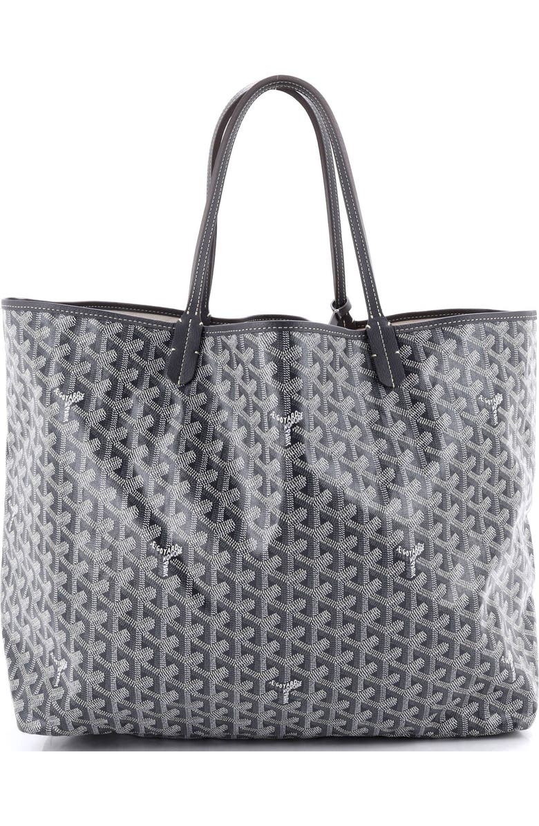 Pre-Owned Goyard Saint Louis Tote Coated Canvas GM, Main, color, Gray