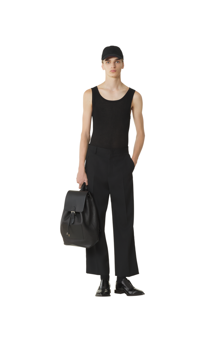 Lanvin Zaino Leather Backpack, Alternate, color, Black