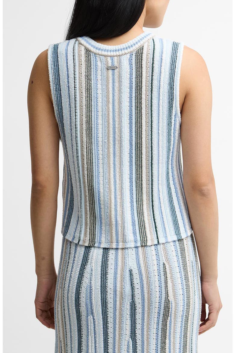 Josie Stripe Knit Cotton Blend Tank, Alternate, color, WHITE/ BLUE MULTI