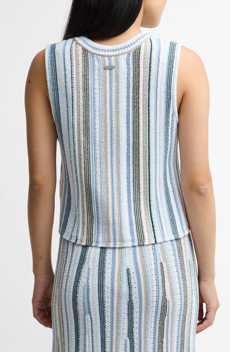Barbour Josie Stripe Knit Cotton Blend Tank, Alternate, color, White/ Blue Multi
