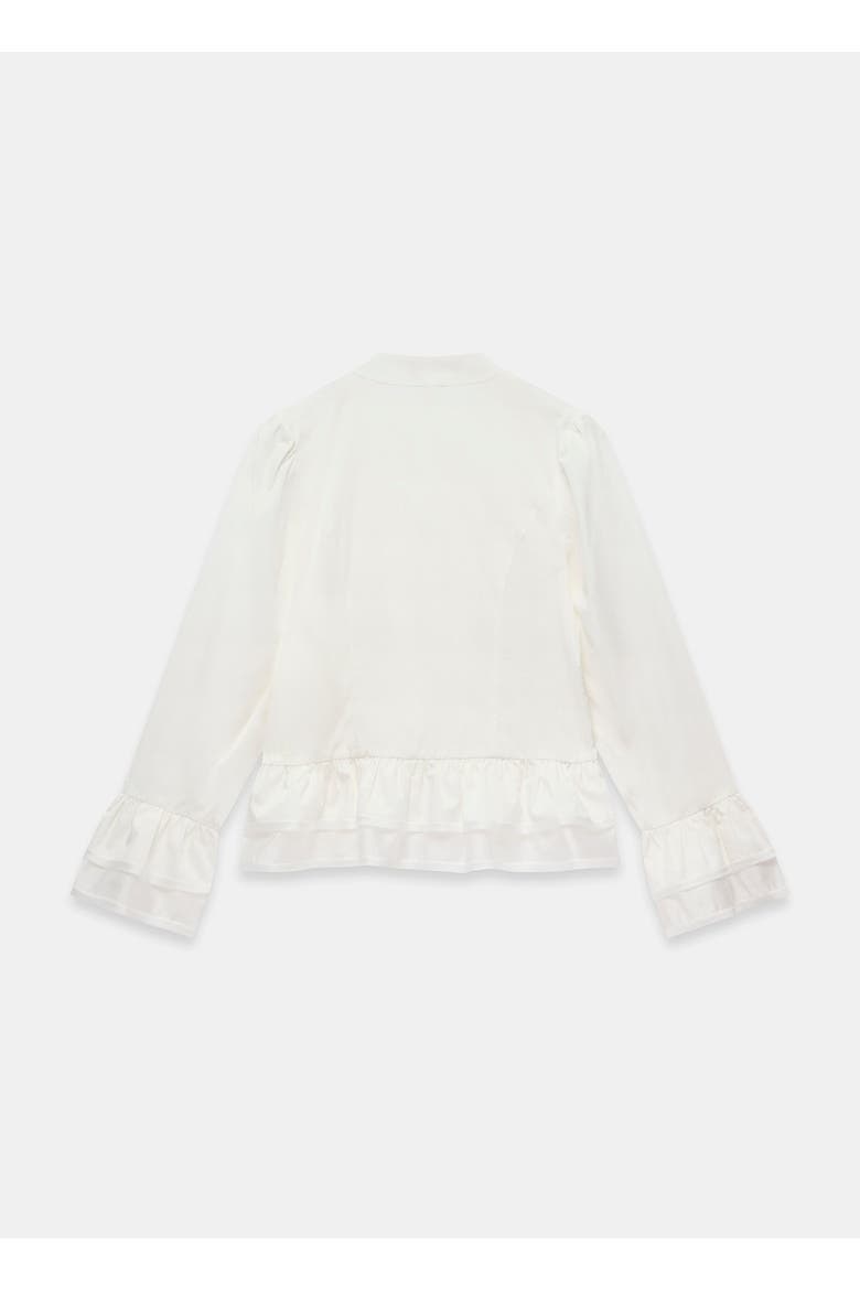 Lace Ruffle Blouse, Alternate, color, Ivory