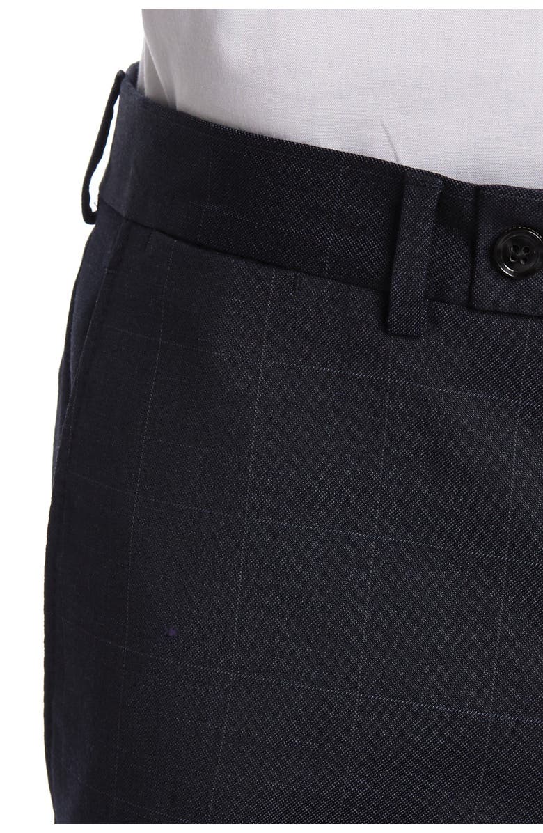 Ted Baker London Jay Blue Plaid Two Button Notch Lapel Trim Fit Suit, Alternate, color,