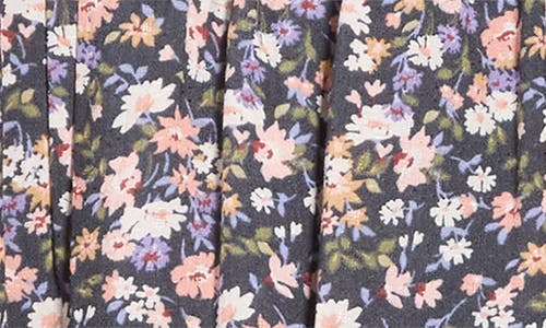 Lucky Brand Lace Trim Floral Print Top In Multi