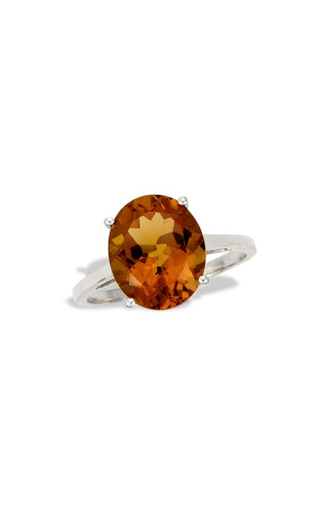 Semiprecious Stone Solitaire Ring