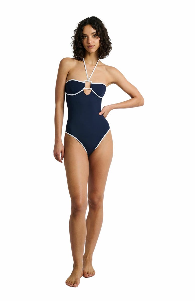 Onia Palermo One Piece, Main, color, Deep Navy/White
