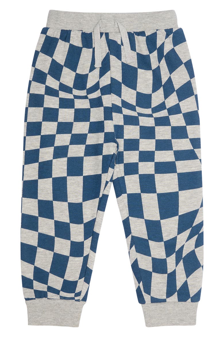 Kids' Checkered Sweatshirt & Joggers Set, Alternate, color, MEDIUM HEATHER GREY CHECKERS