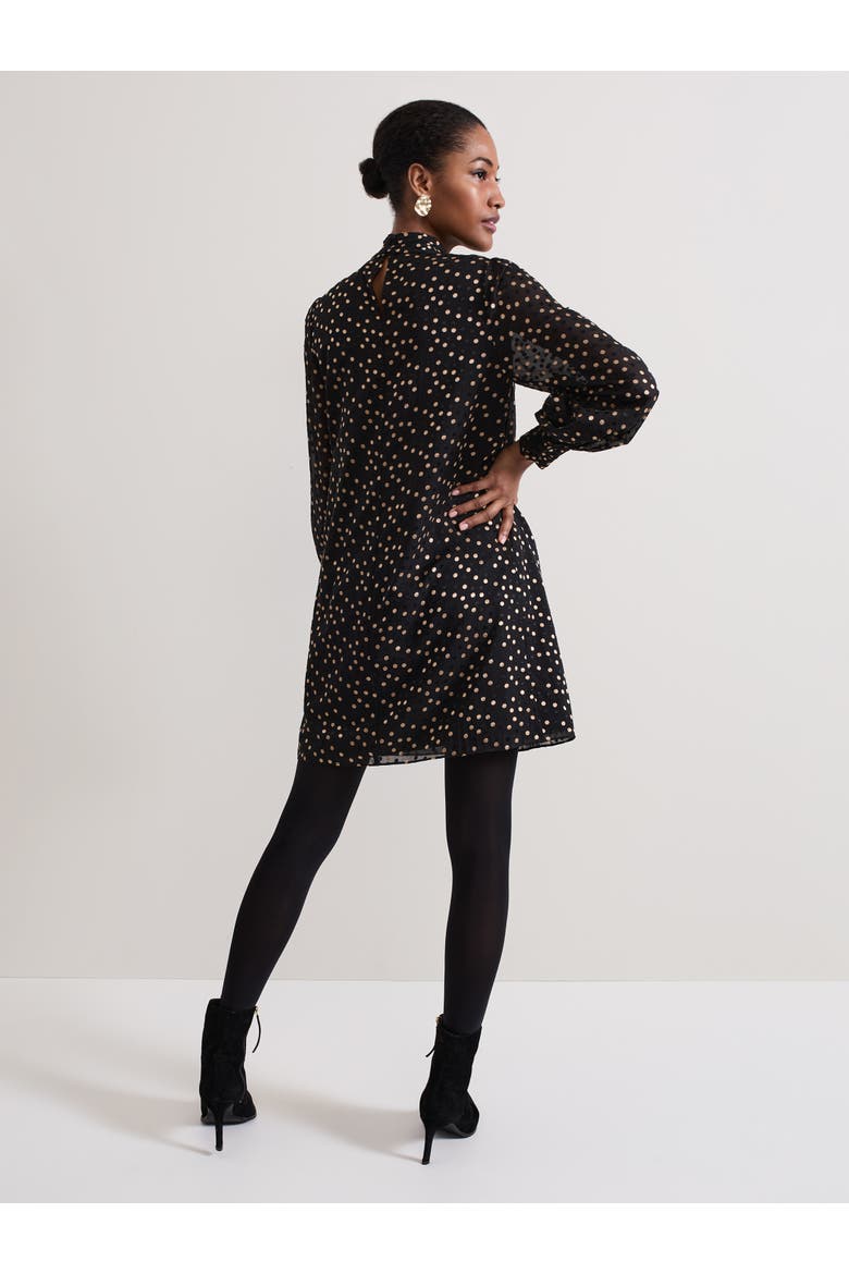 Mabel Swing Mini Dress, Alternate, color, Black