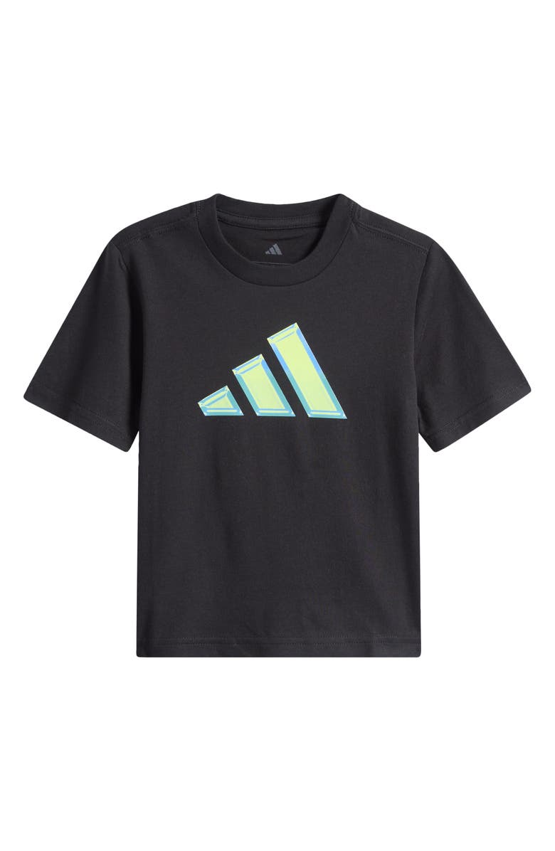 adidas Kids' Cotton Crew Graphic T-Shirt, Main, color, Black