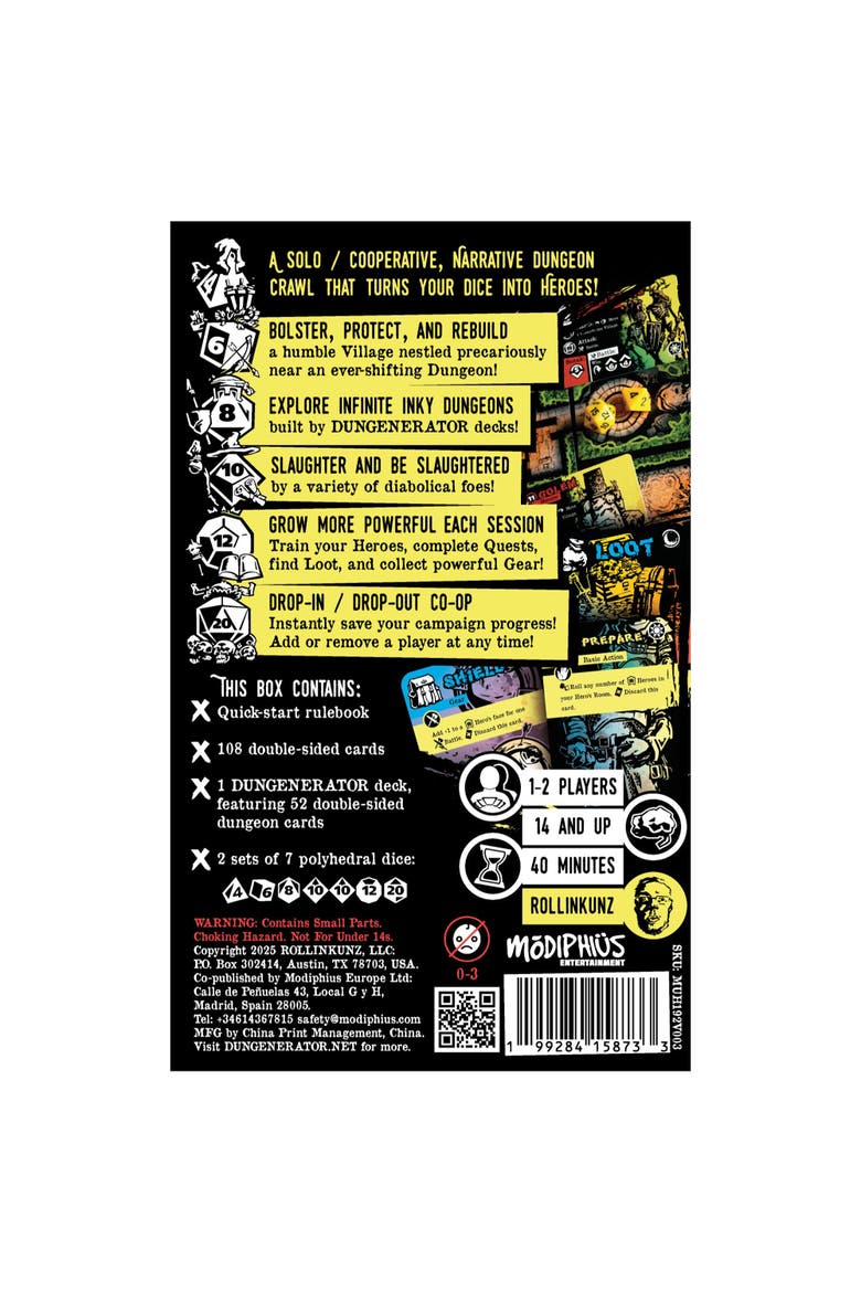 Narrative Crawler Card & Dice Game, Alternate, color, Multicolored