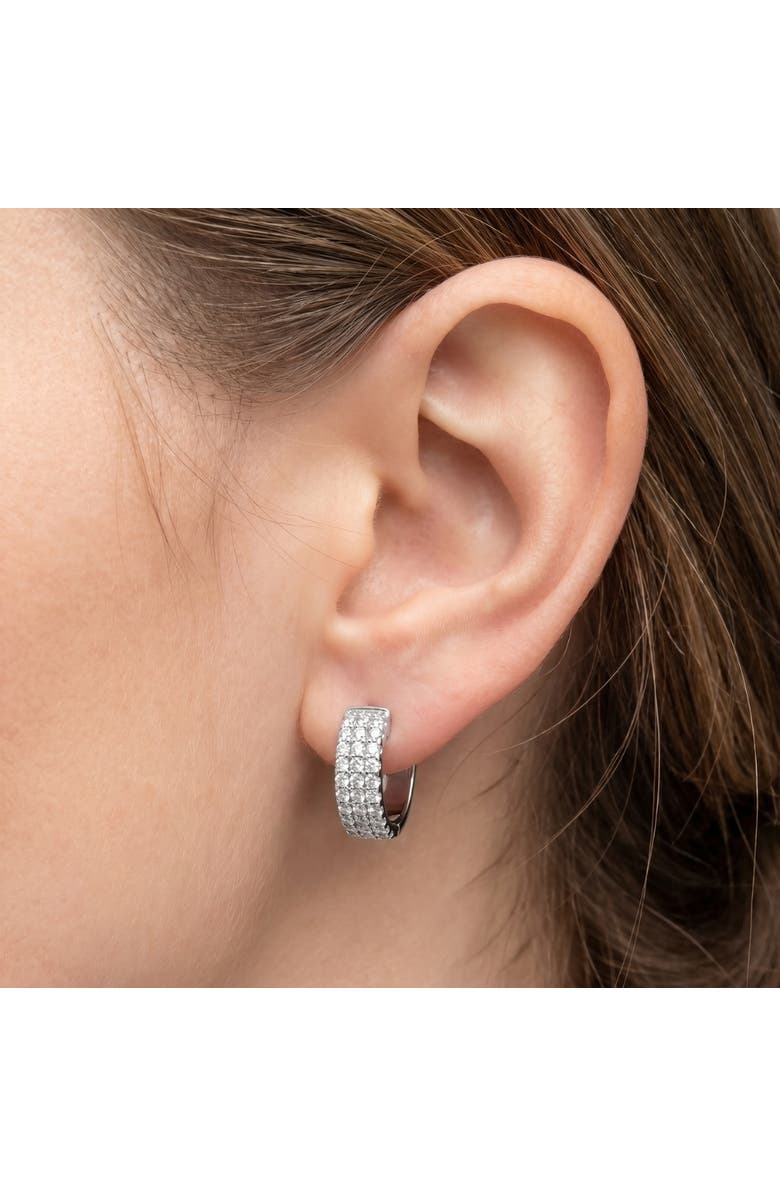 Bliss Diamond 1/2 Ct Diamond  Hoops Women's Earrings Silver Lab Grown, Alternate, color, Silver
