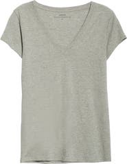 Vince Pima Cotton V-Neck Top